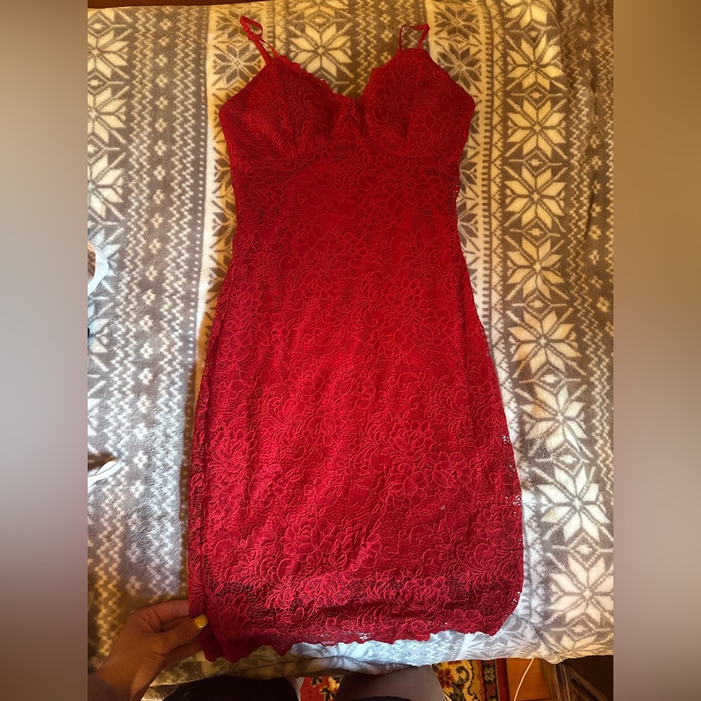Windsor Red Strapless Sweetheart Bodycon Dress